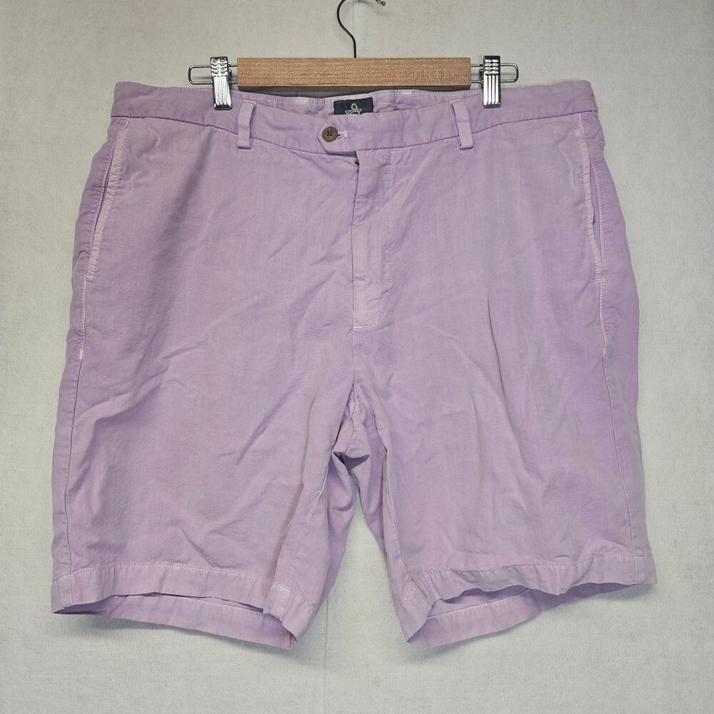 Turtleson Pima Cotton Light Purple Flat Front Shorts for men